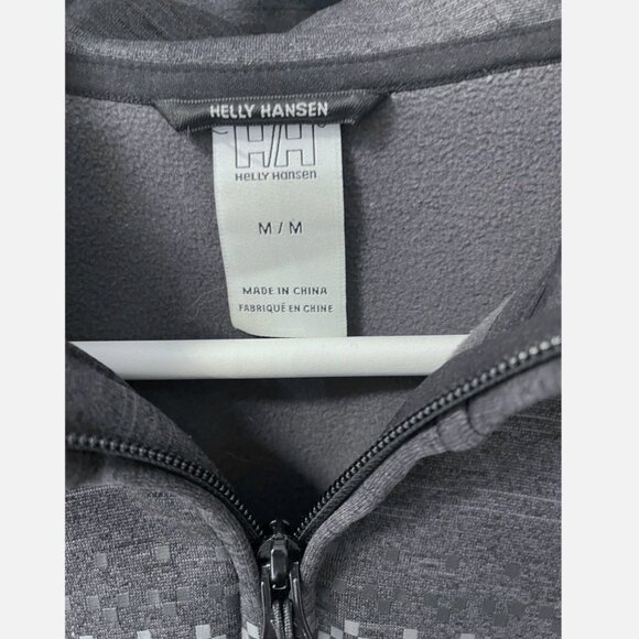 Helly Hansen Full Zip Snowflake Pattern Hooded Fleece Outdoor Jacket Women's M - Picture 10 of 11